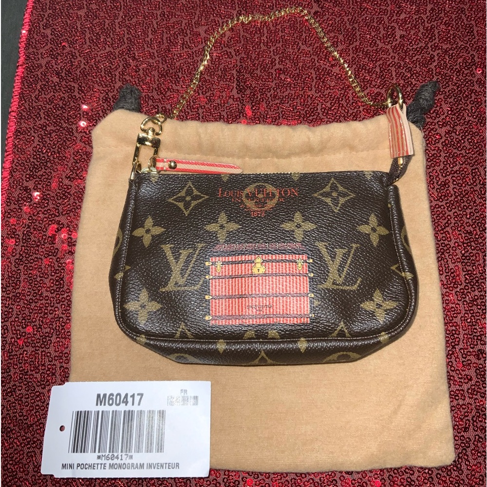 AUTHENTIC Louis Vuitton Limited Edition Mini Pochette Monogram Inventeur